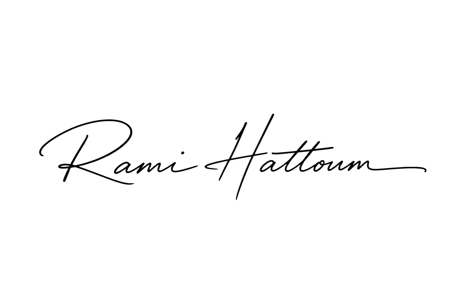 Signature of Rami Hattoum, founder of Soraderma